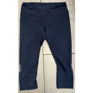 Lululemon Women’s Pace Rival Crop Full On Luxtreme LW6AVOSZ Navy Blue Size 10